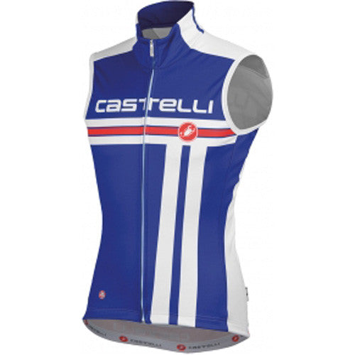 Castelli Mens Free Windstopper Vest Blue