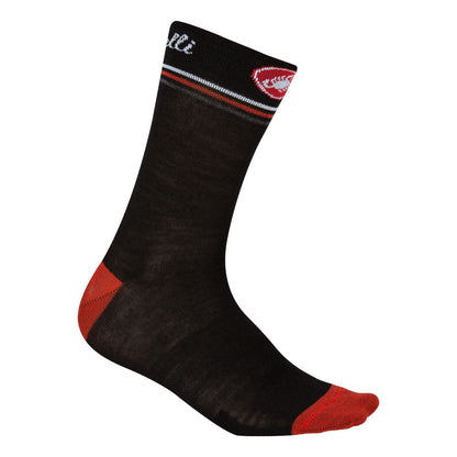 Castelli Womens Atelier Merino Socks - Black / Red