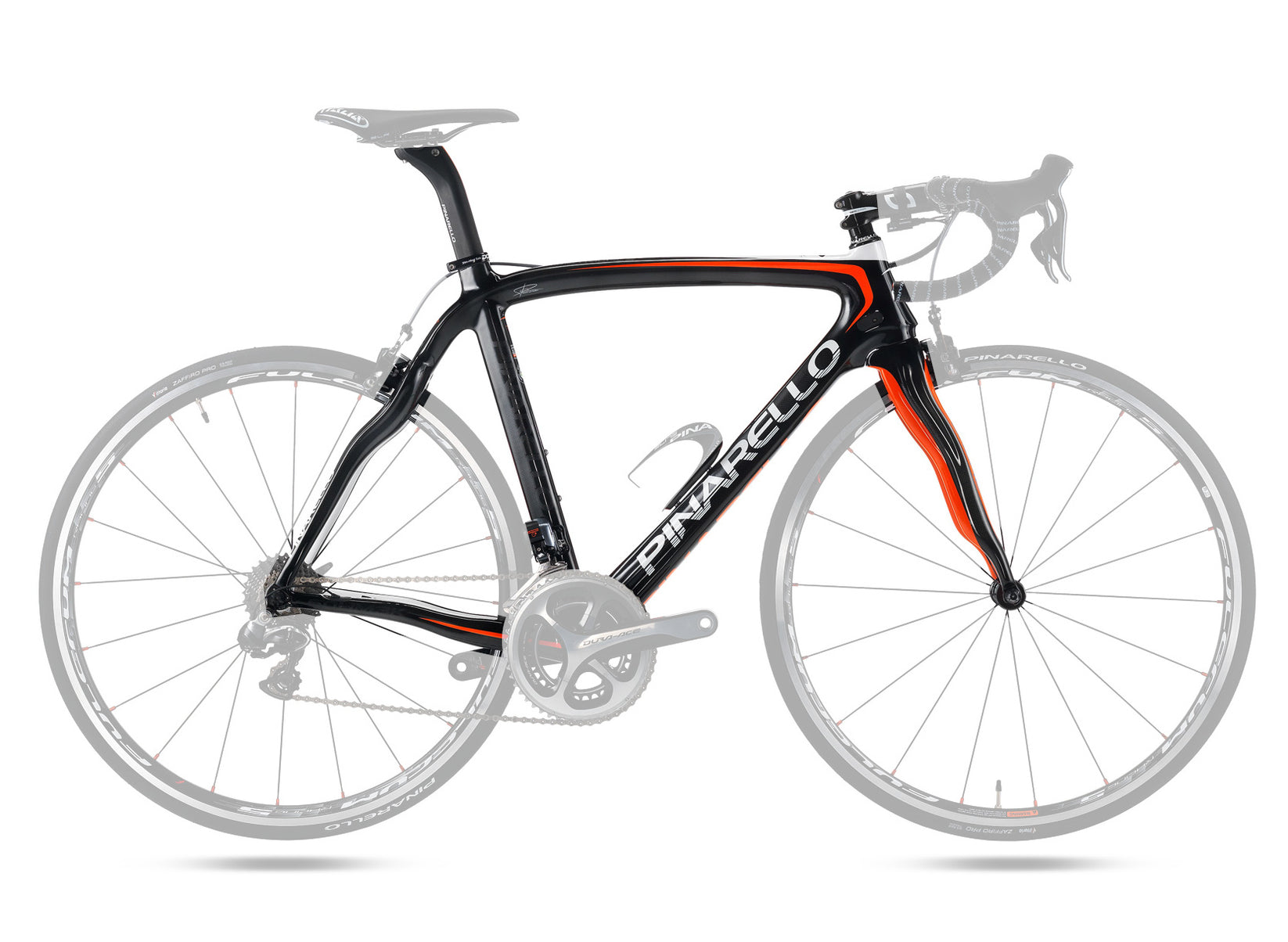 Pinarello Prince Carbon Fiber Frameset - Black / Orange – Open Road Cycles