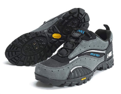 Lake Mens MX101 MTB Cycling Shoes - Black Grey